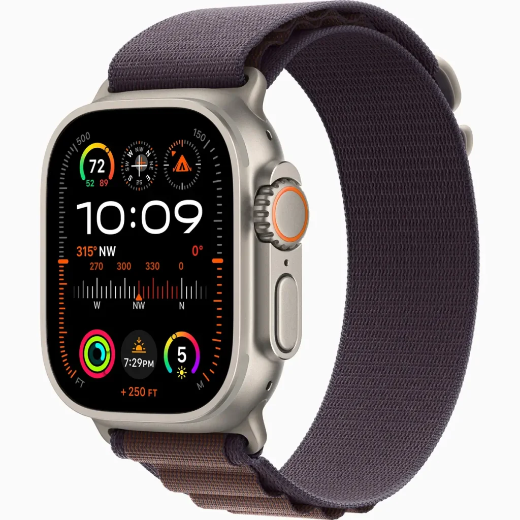 Смарт-годинник Apple Watch Ultra 2 GPS + Cellular 49mm Titanium Case with Indigo Alpine Loop Small (MRER3)