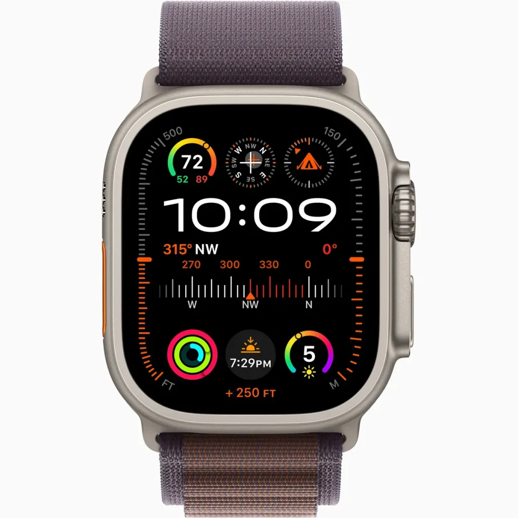 Смарт-годинник Apple Watch Ultra 2 GPS + Cellular 49mm Titanium Case with Indigo Alpine Loop Small (MRER3)