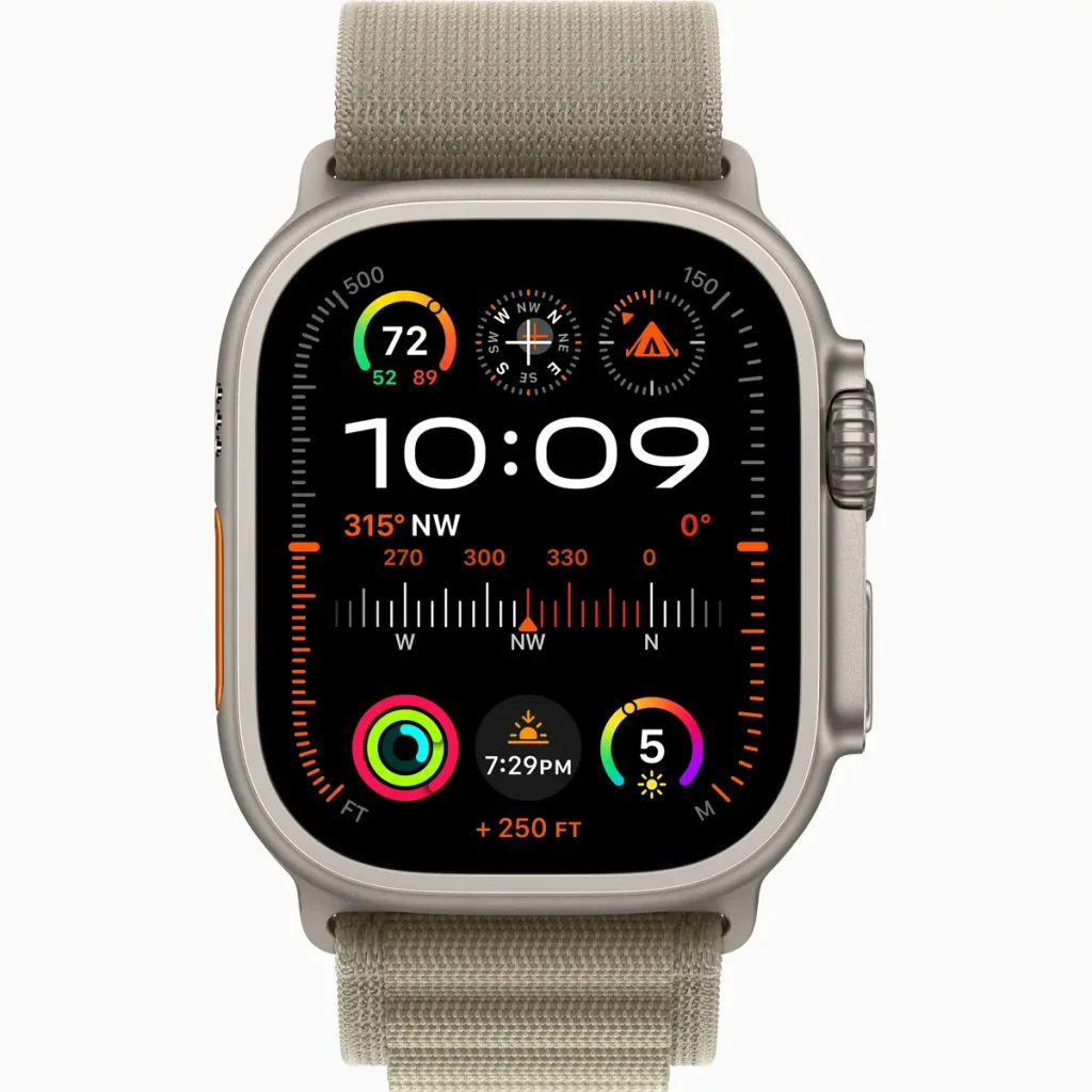 Смарт-годинник Apple Watch Ultra 2 GPS + Cellular 49mm Titanium Case with Olive Alpine Loop Small (MREX3/MRFH3)