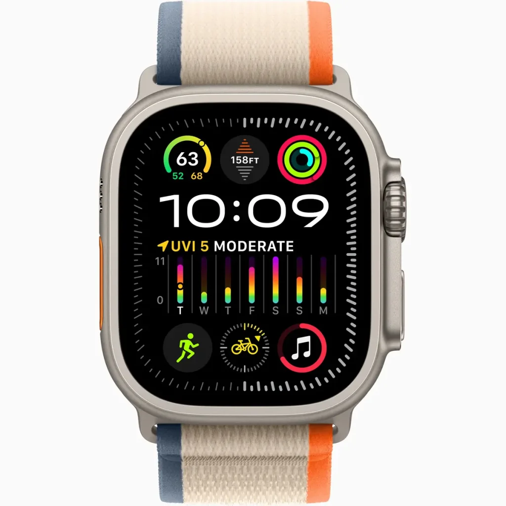 Смарт-часы Apple Watch Ultra 2 GPS + Cellular 49mm Titanium Case with Orange/Beige Trail Loop S/M (MRF13)