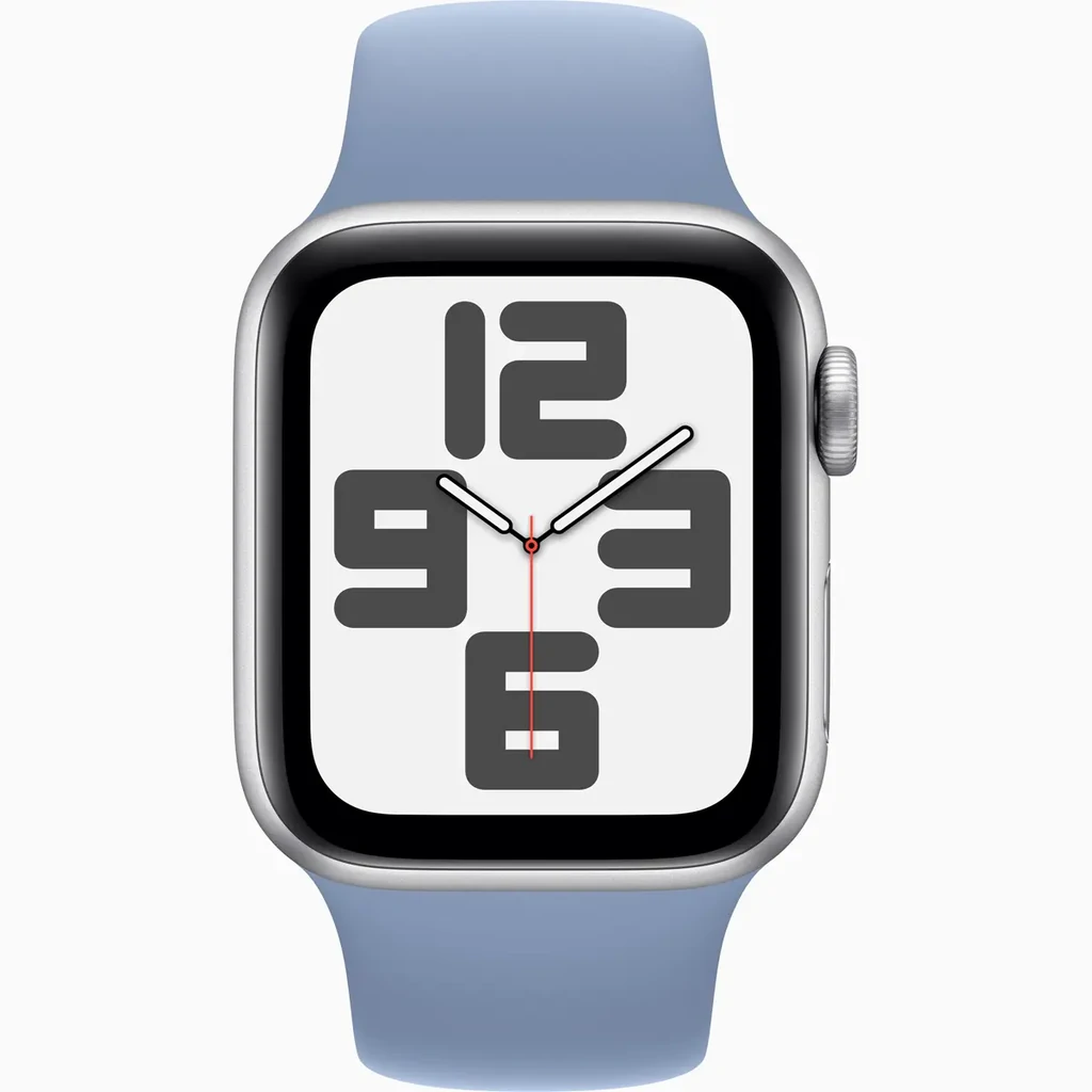 Смарт-годинник Apple Watch SE 2 GPS + Cellular 44mm Silver Aluminum Case with Winter Blue Sport Band (MRHL3)