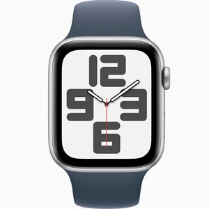 Смарт-годинник Apple Watch SE 2 GPS + Cellular 44mm Silver Aluminum Case with Storm Blue Sport Band M/L (MRHJ3, MRHH3)