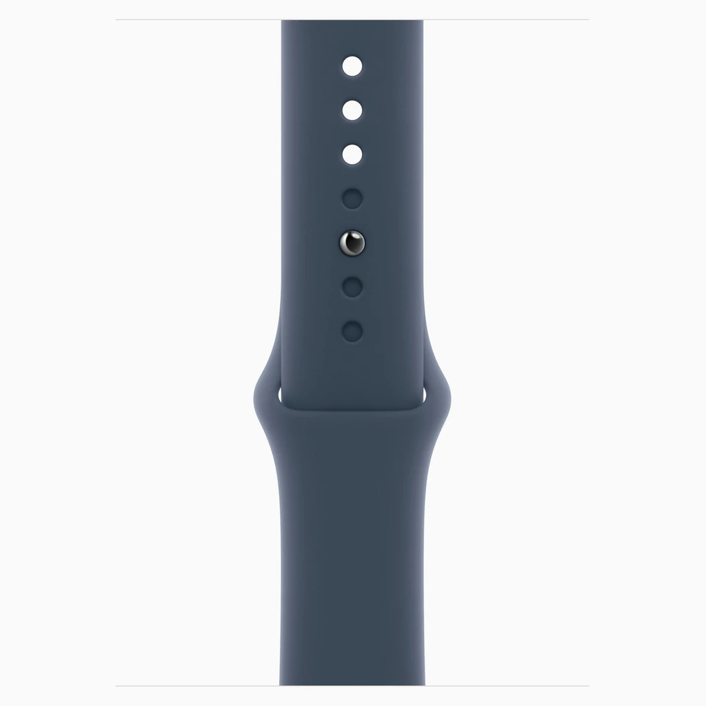Смарт-годинник Apple Watch SE 2 GPS + Cellular 44mm Silver Aluminum Case with Storm Blue Sport Band M/L (MRHJ3, MRHH3)