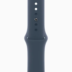 Смарт-годинник Apple Watch Series 9 GPS + Cellular 41mm Silver Stainless Steel Case with Storm Blue Sport Band M/L (MRJ33)