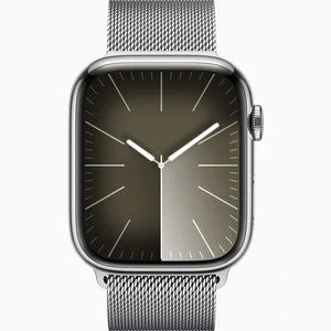 Смарт-годинник Apple Watch Series 9 GPS + Cellular 41mm Silver Stainless Steel Case with Silver Milanese Loop (MRJ43)