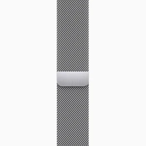 Смарт-годинник Apple Watch Series 9 GPS + Cellular 41mm Silver Stainless Steel Case with Silver Milanese Loop (MRJ43)