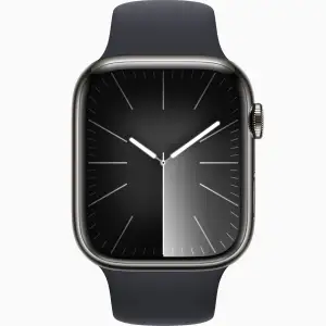 Смарт-годинник Apple Watch Series 9 GPS + Cellular 41mm Graphite Stainless Steel Case with Midnight Sport Band M/L (MRJ93)