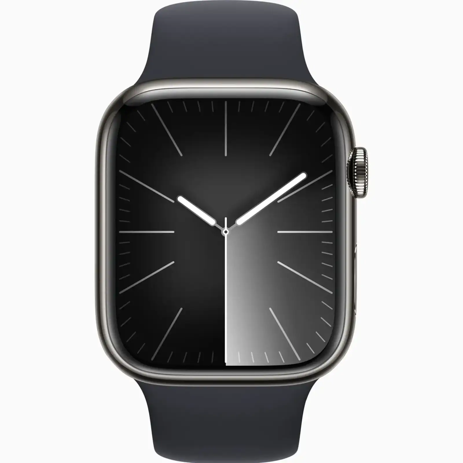 Смарт-годинник Apple Watch Series 9 GPS + Cellular 45mm Graphite Stainless Steel Case with Midnight Sport Band M/L (MRMW3)