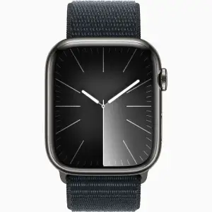 Смарт-годинник Apple Watch Series 9 GPS + Cellular 45mm Graphite Stainless Steel Case with Midnight Sport Loop (MRQN3, MT593)
