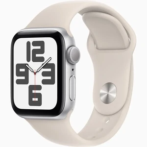 Смарт-годинник Apple Watch SE 2 GPS 44mm Silver Aluminum Case with Starlight Sport Band M/L (MRW03, MT3K3)