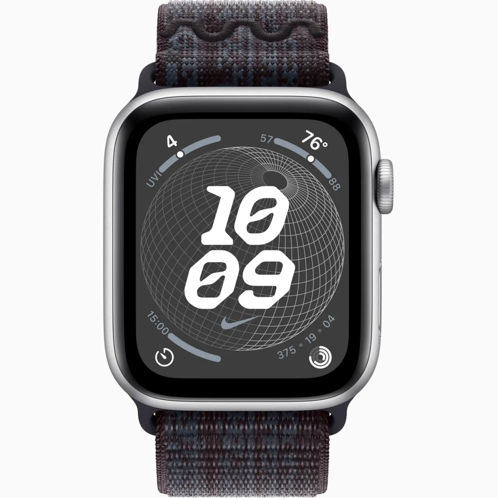 Смарт-годинник Apple Watch SE GPS 40mm Silver Aluminum Case with Black/Blue Nike Sport Loop (MRTT3+MUJV3)
