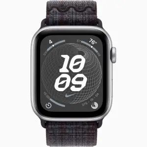 Смарт-годинник Apple Watch SE GPS 40mm Silver Aluminum Case with Black/Blue Nike Sport Loop (MRTT3+MUJV3)