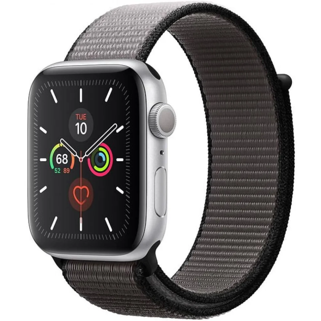 Apple Watch Series 5 GPS 40mm Silver Aluminum Case with Anchor Gray Sport Loop (MWRX2, MWTQ2)