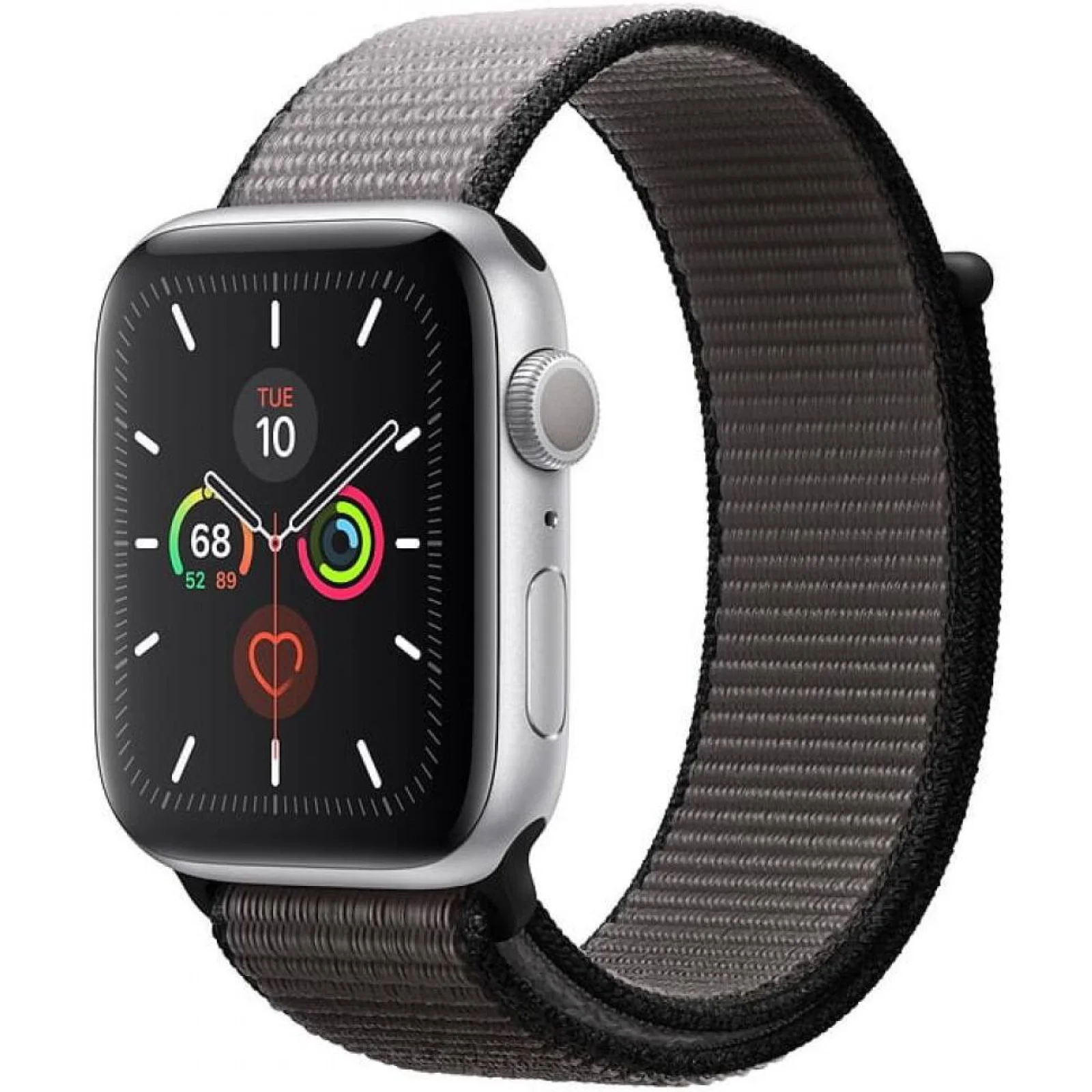 Apple Watch Series 5 GPS 40mm Silver Aluminum Case with Anchor Gray Sport Loop (MWRX2, MWTQ2)