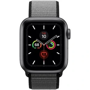 Apple Watch Series 5 GPS 40mm Silver Aluminum Case with Anchor Gray Sport Loop (MWRX2, MWTQ2)