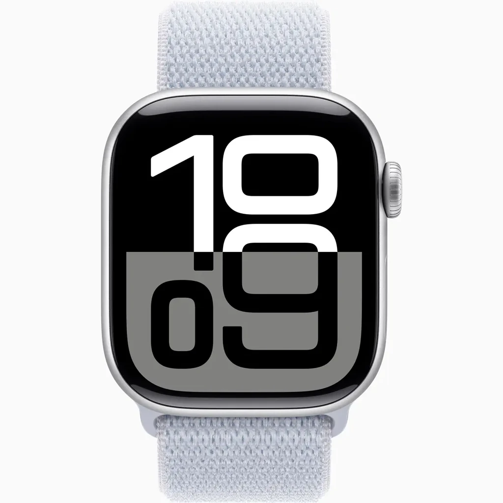 Смарт-годинник Apple Watch Series 10 GPS 42mm Silver Aluminum Case with Blue Cloud Sport Loop (MWWD3)