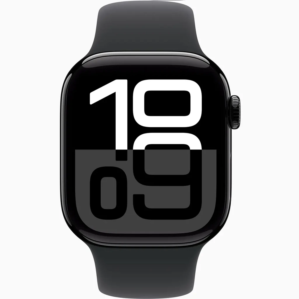Смарт-годинник Apple Watch Series 10 GPS + Cellular 42mm Jet Black Aluminum Case with Black Sport Band S/M (MWX63)