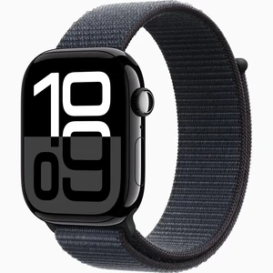 Смарт-годинник Apple Watch Series 10 GPS + Cellular 46mm Jet Black Aluminum Case with Ink Sport Loop (MWY53)