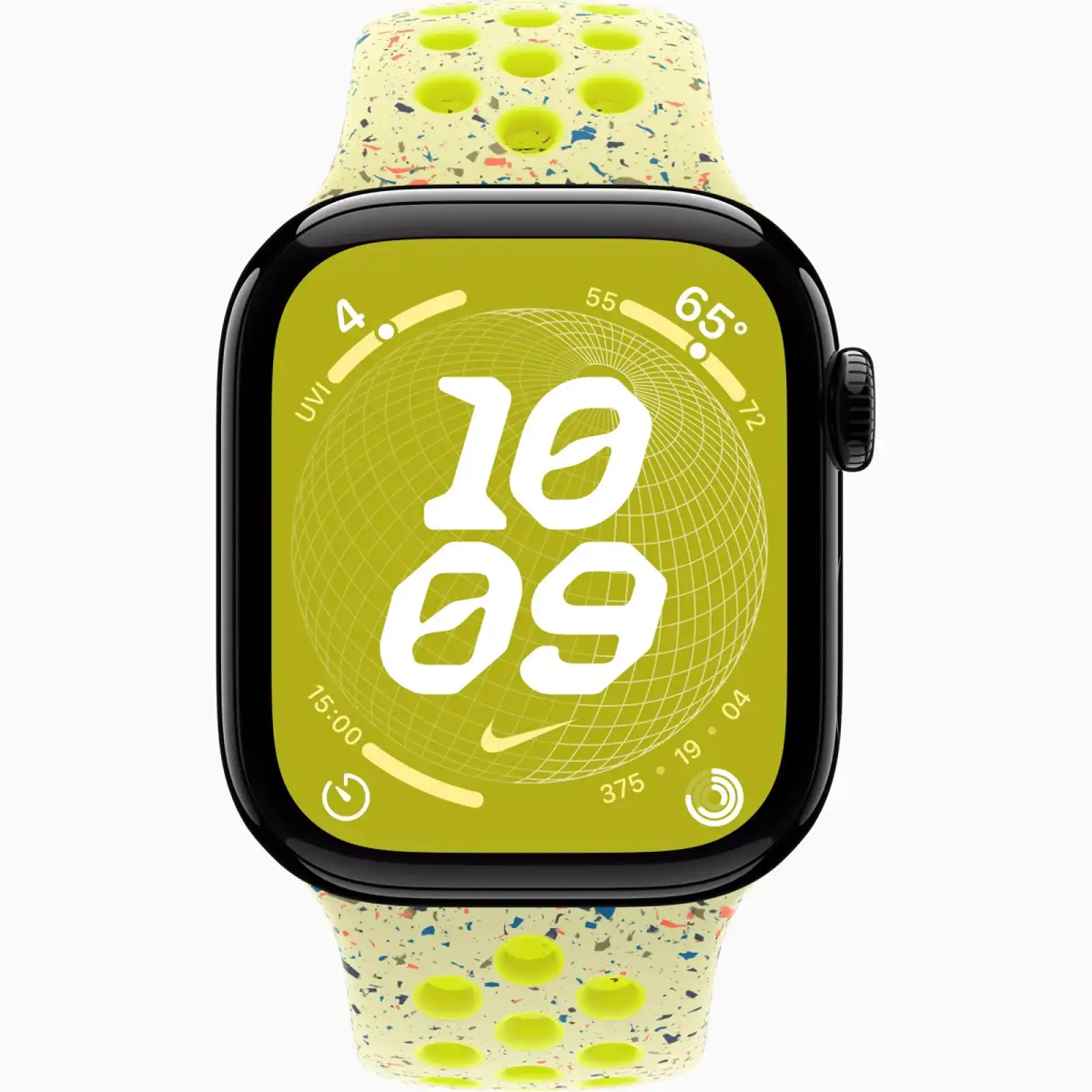 Смарт-часы Apple Watch Series 10 GPS 42mm Jet Black Aluminum Case with Volt Splash Nike Sport Band M/L (MWWX3, MXU63)