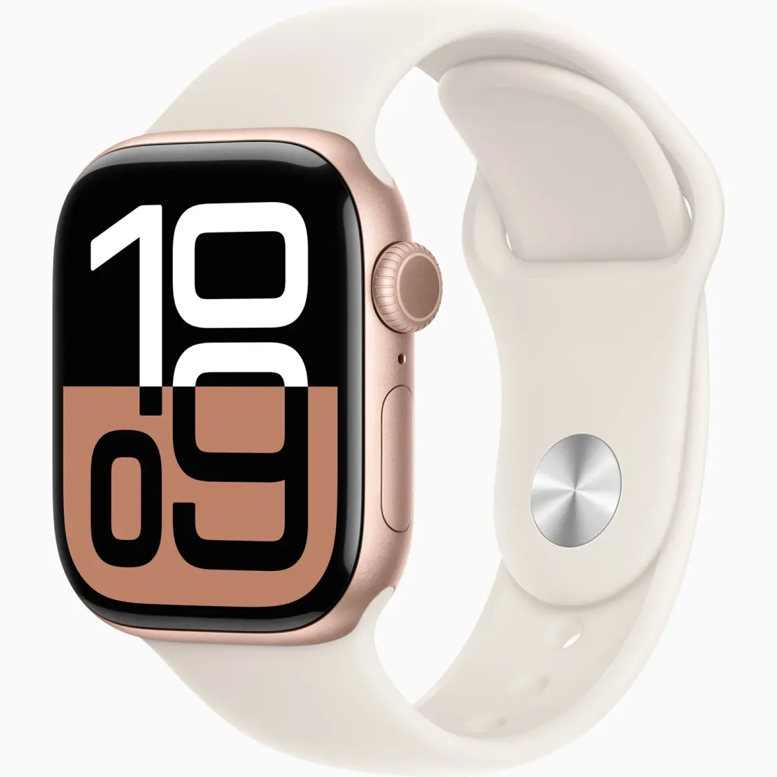 Смарт-годинник Apple Watch Series 10 GPS 46mm Rose Gold Aluminum Case with Starlight Sport Band S/M (MWX23, MXM63)
