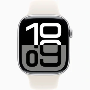 Смарт-годинник Apple Watch Series 10 GPS 46mm Silver Aluminum Case with Starlight Sport Band M/L (MWX03, MXM73)