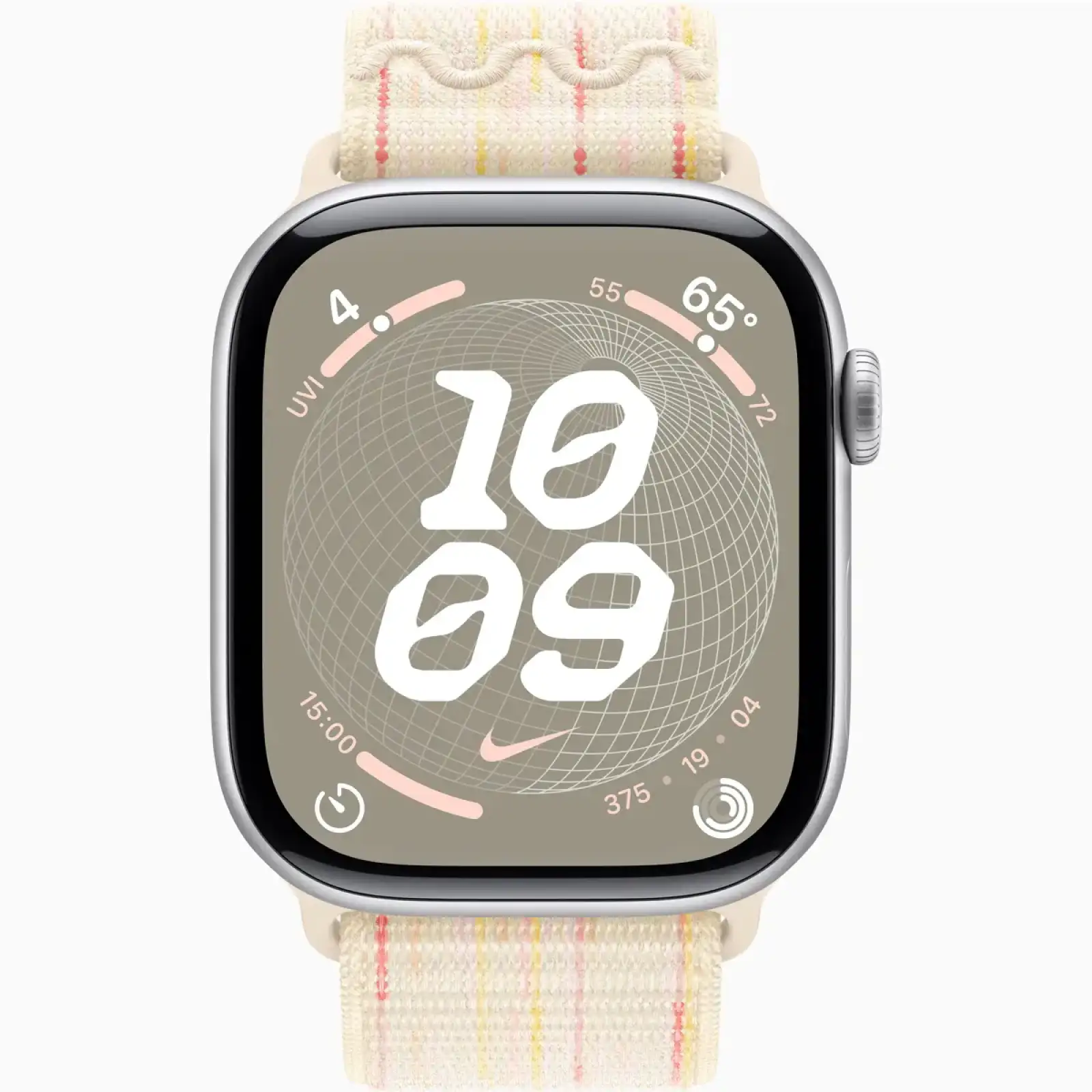 Смарт-годинник Apple Watch Series 10 GPS 46mm Silver Aluminum Case with Starlight/Pink Nike Sport Loop (MWX03, MYJE3)