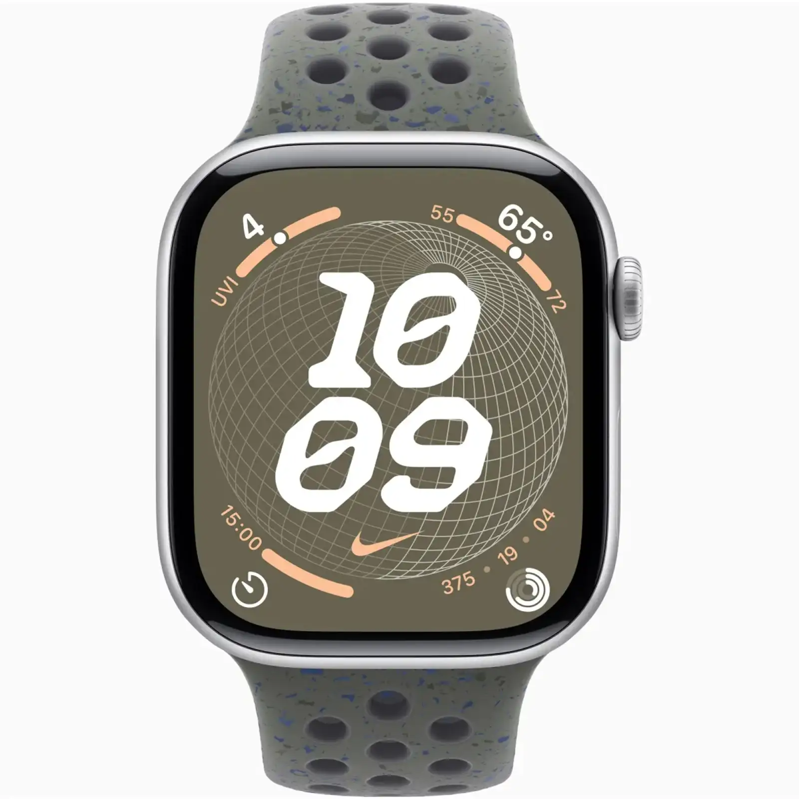 Смарт-часы Apple Watch Series 10 GPS 46mm Silver Aluminum Case with Cargo Khaki Nike Sport Band M/L (MWX03, MYLD3)