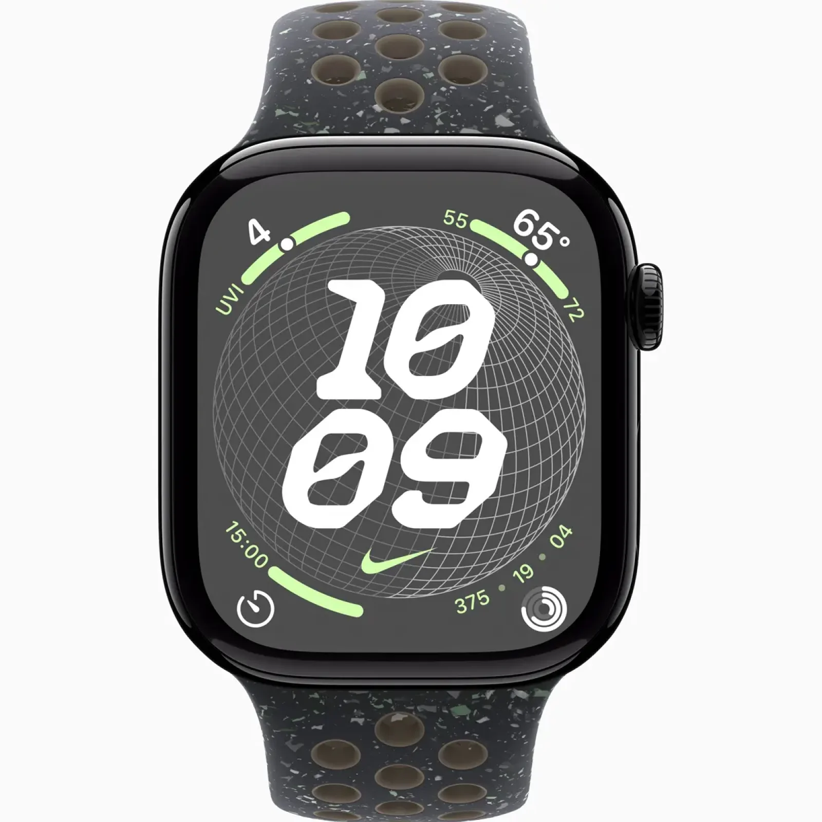 Смарт-часы Apple Watch Series 10 GPS 42mm Jet Black Aluminum Case with Midnight Sky Nike Sport Band M/L (MWWX3, MYJQ3)