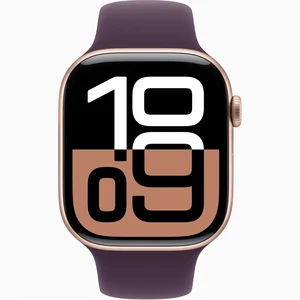 Смарт-годинник Apple Watch Series 10 GPS 46mm Rose Gold Aluminum Case with Plum Sport Band M/L (MWX23)