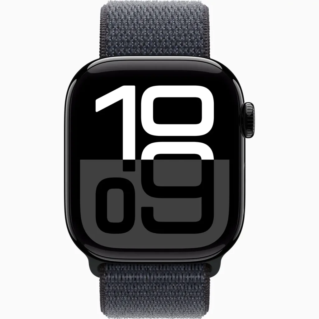 Смарт-годинник Apple Watch Series 10 GPS + Cellular 42mm Jet Black Aluminum Case with Ink Sport Loop (MWX83)