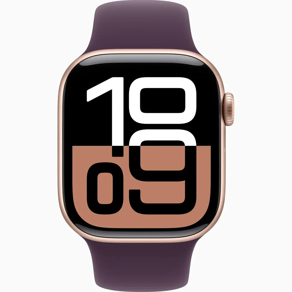 Смарт-часы Apple Watch Series 10 GPS + Cellular 42mm Rose Gold Aluminum Case with Plum Sport Loop (MWXC3)