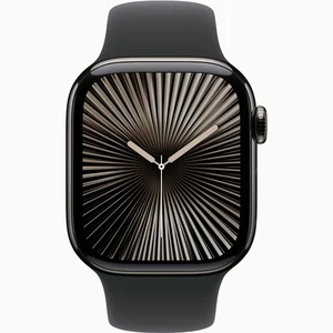 Смарт-годинник Apple Watch Series 10 GPS + Cellular 42mm Slate Titanium Case with Black Sport Band M/L (MWXH3)