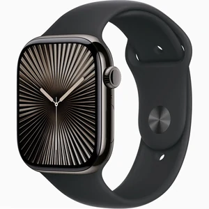 Смарт-часы Apple Watch Series 10 GPS + Cellular 46mm Slate Titanium Case with Black Sport Band M/L (MWYE3)
