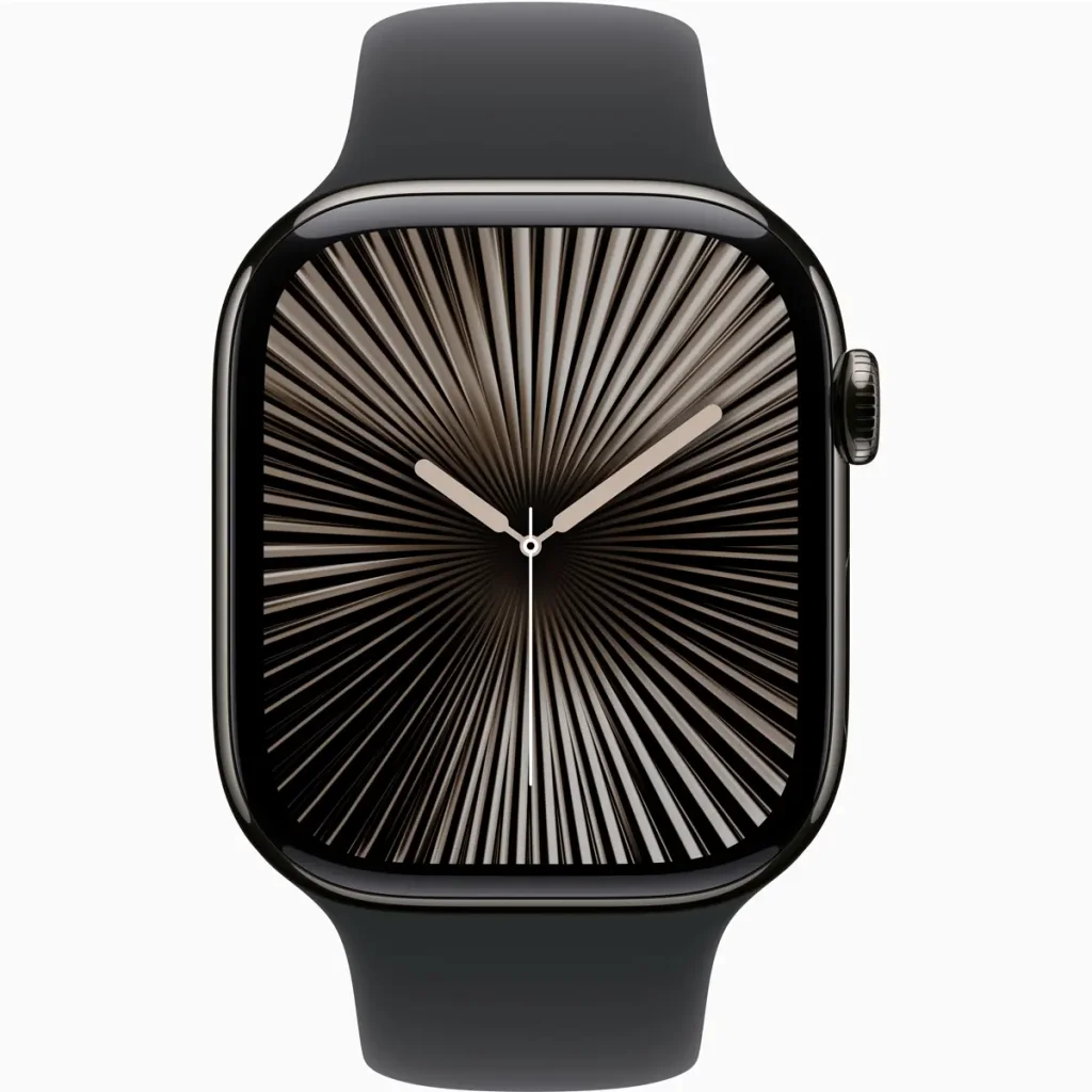 Смарт-часы Apple Watch Series 10 GPS + Cellular 46mm Slate Titanium Case with Black Sport Band M/L (MWYE3)