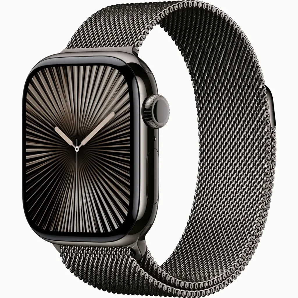 Смарт-годинник Apple Watch Series 10 GPS + Cellular 42mm Slate Titanium Case with Slate Milanese Loop (MX053)