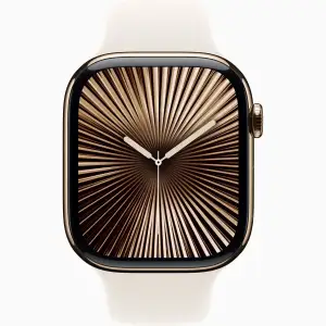 Смарт-часы Apple Watch Series 10 GPS + Cellular 46mm Gold Titanium Case with Starlight Sport Band M/L (MWYY3)