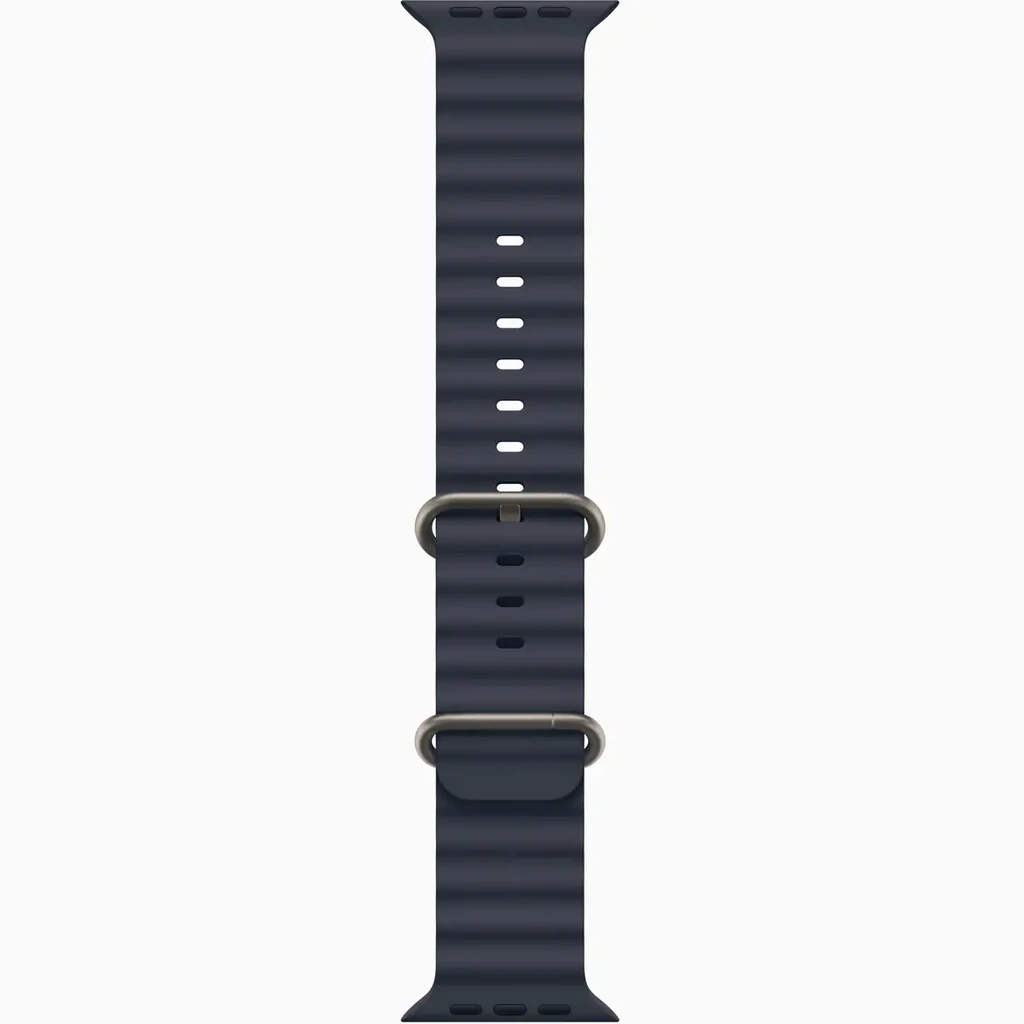 Смарт-годинник Apple Watch Ultra 2 GPS + Cellular 49mm Black Titanium Case with Navy Ocean Band Natural Titanium Finish (MYTC3, MXTH3)
