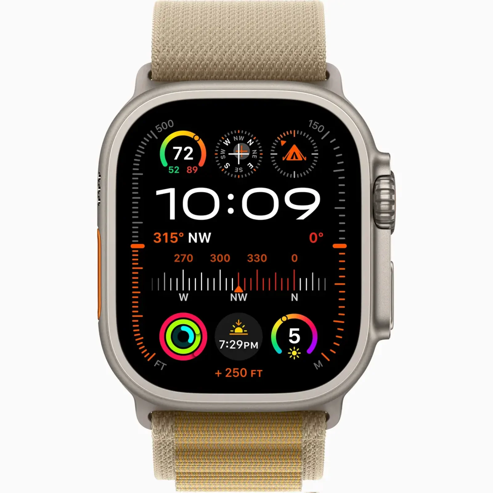 Смарт-годинник Apple Watch Ultra 2 GPS + Cellular 49mm Natural Titanium Case with Tan Alpine Loop Small (MX4E3)
