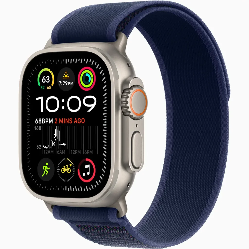 Смарт-годинник Apple Watch Ultra 2 GPS + Cellular 49mm Natural Titanium Case with Blue Trail Loop M/L (MX4L3)