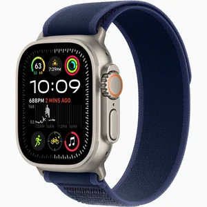 Смарт-годинник Apple Watch Ultra 2 GPS + Cellular 49mm Natural Titanium Case with Blue Trail Loop M/L (MX4L3)