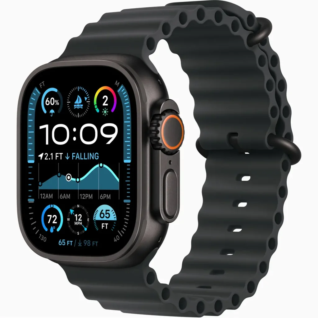Смарт-годинник Apple Watch Ultra 2 GPS + Cellular 49mm Black Titanium Case with Black Ocean Band (MX4P3)