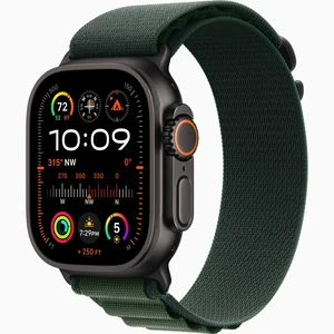 Ремешок Apple Dark Green Alpine Loop Large with Black Titanium Finish для Apple Watch 44mm, 45mm, 46mm, 49mm (MYPT3)