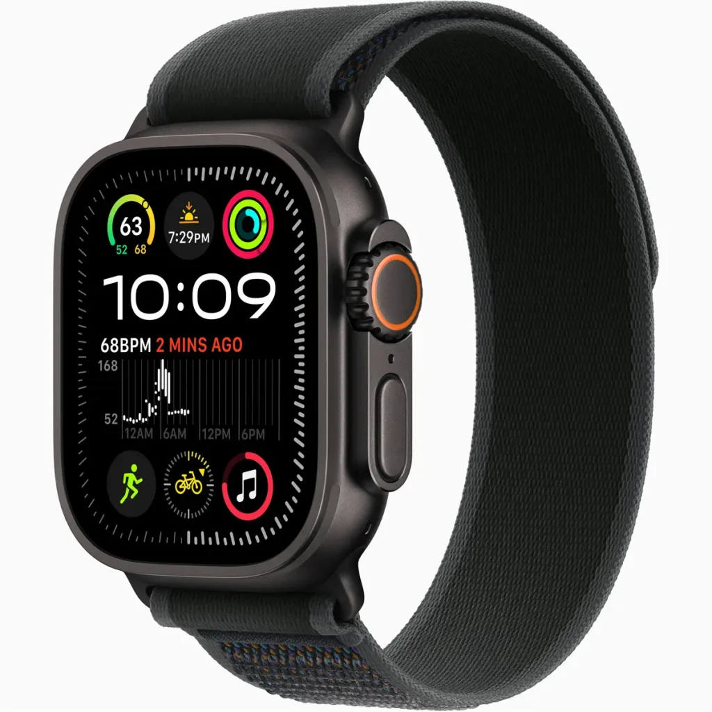 Смарт-часы Apple Watch Ultra 2 GPS + Cellular 49mm Black Titanium Case with Black Trail Loop M/L (MX4V3)