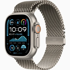 Ремінець Apple Milanese Loop Natural Titanium Large для Apple Watch 44mm, 45mm, 46mm, 49mm (MXKE3)