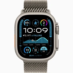 Смарт-годинник Apple Watch Ultra 2 GPS + Cellular 49mm Natural Titanium Case with Natural Titanium Milanese Loop L (MX5T3)