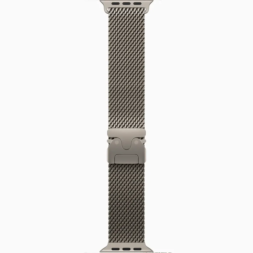 Ремінець Apple Milanese Loop Natural Titanium Medium для Apple Watch 44mm, 45mm, 46mm, 49mm (MXKD3)