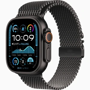 Ремінець Apple Milanese Loop Black Titanium Large для Apple Watch 44mm, 45mm, 46mm, 49mm (MXKH3)