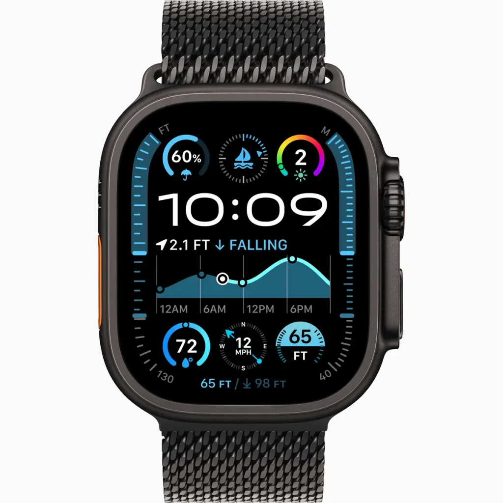 Смарт-часы Apple Watch Ultra 2 GPS + Cellular 49mm Black Titanium Case with Black Titanium Milanese Loop M (MX5U3)