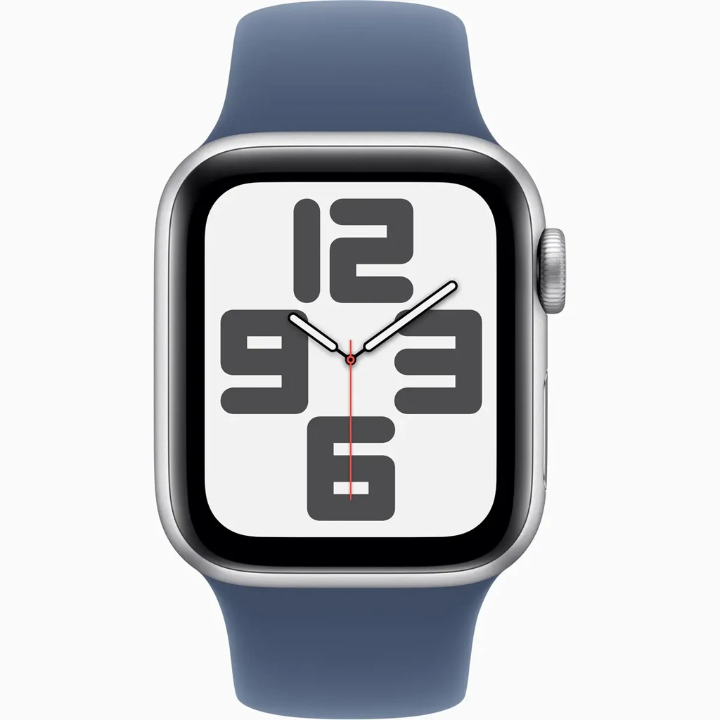 Смарт-часы Apple Watch SE 2 GPS 44mm Silver Aluminum Case with Denim Sport Band S/M (MXEQ3)