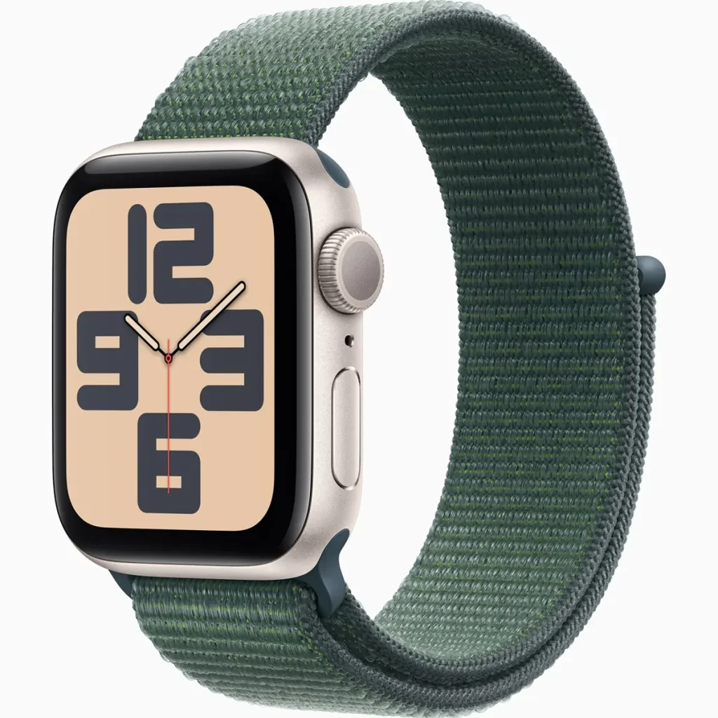 Смарт-годинник Apple Watch SE 2 GPS 40mm Starlight Aluminum Case with Lake Green Sport Loop (MXEH3)